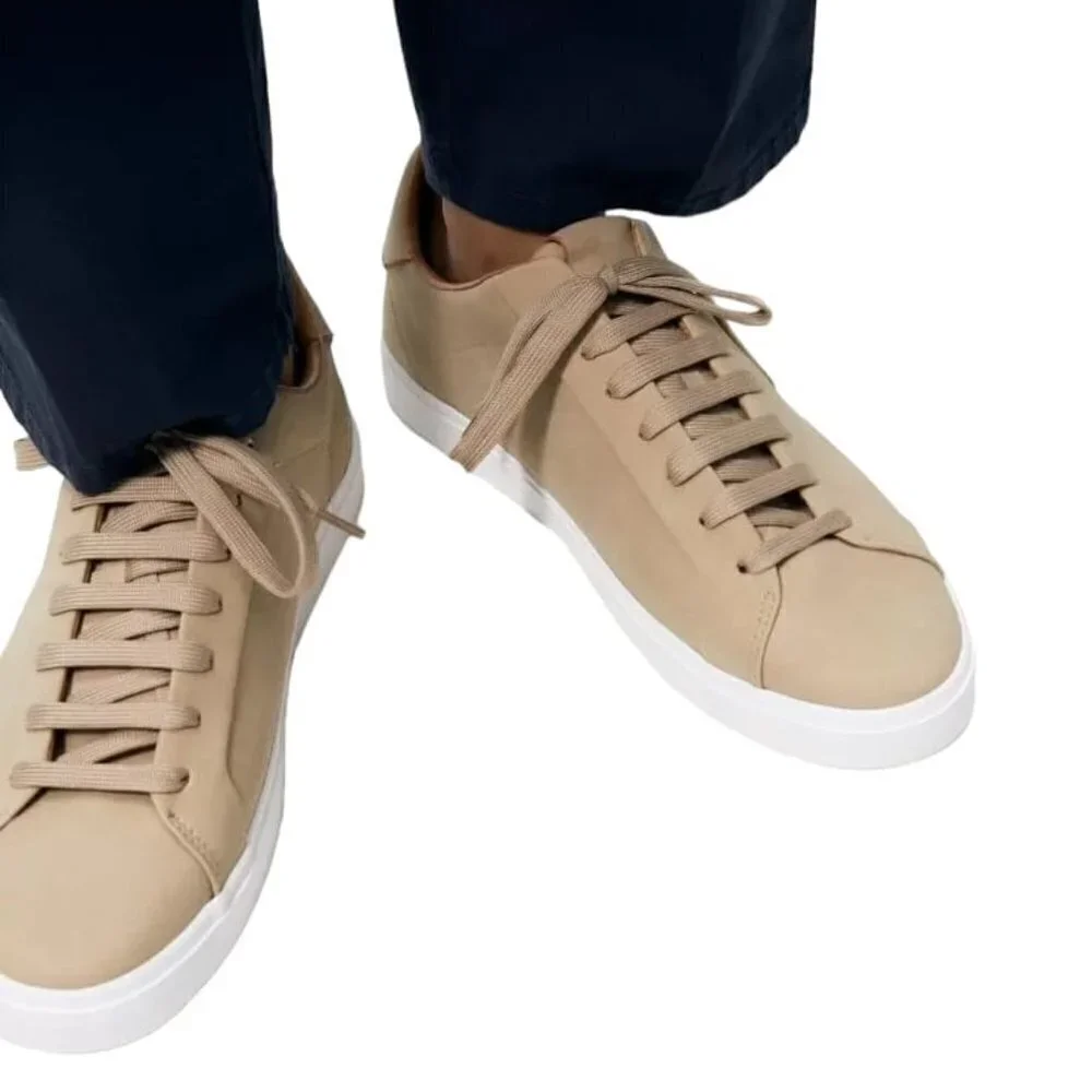 ZARA MINIMAL LACED SNEAKERS BEIGE SIZE 45 usa 12  2230/920/107